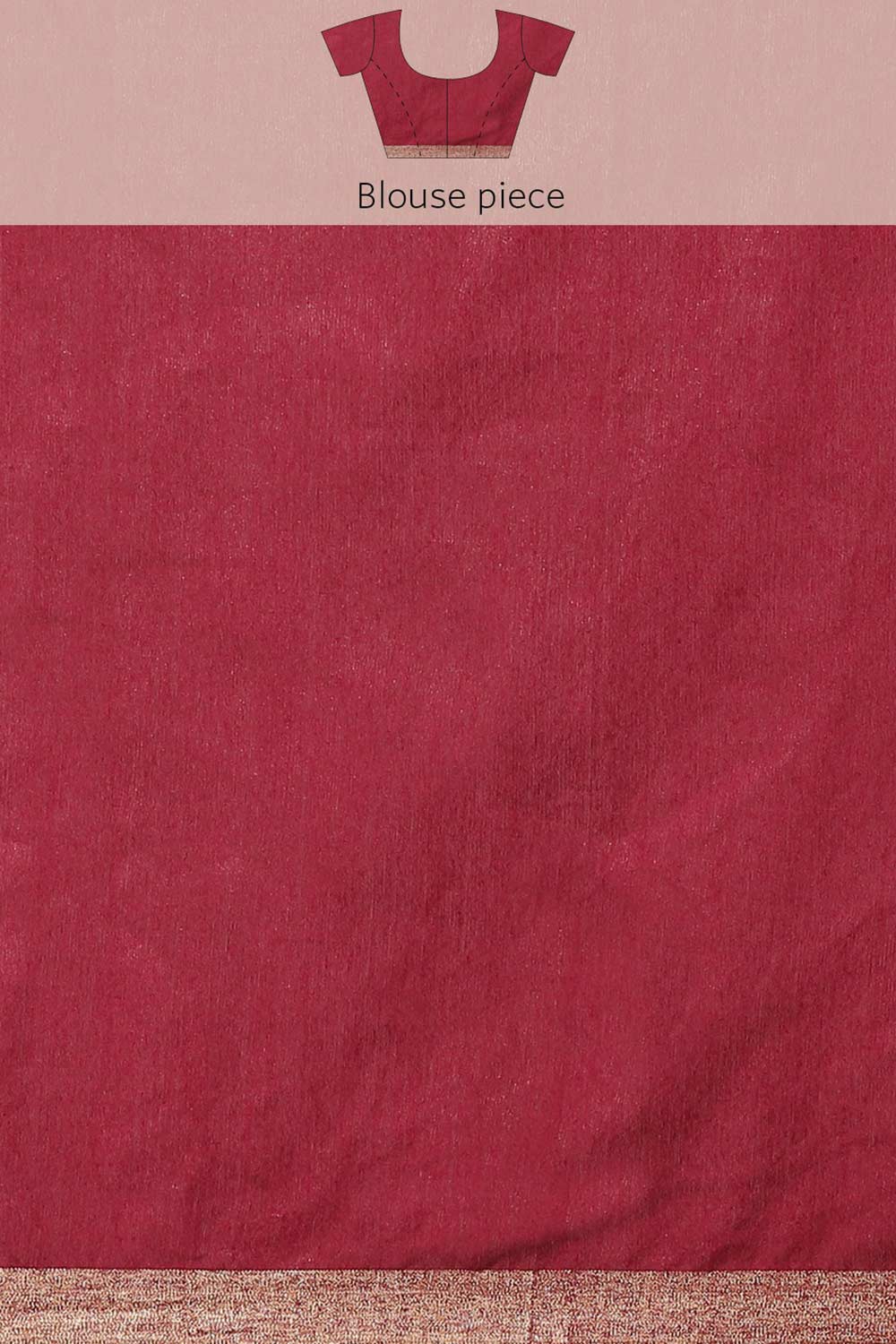 Buy Blended Silk Zari Woven Saree in Maroon Online - Zoom Out