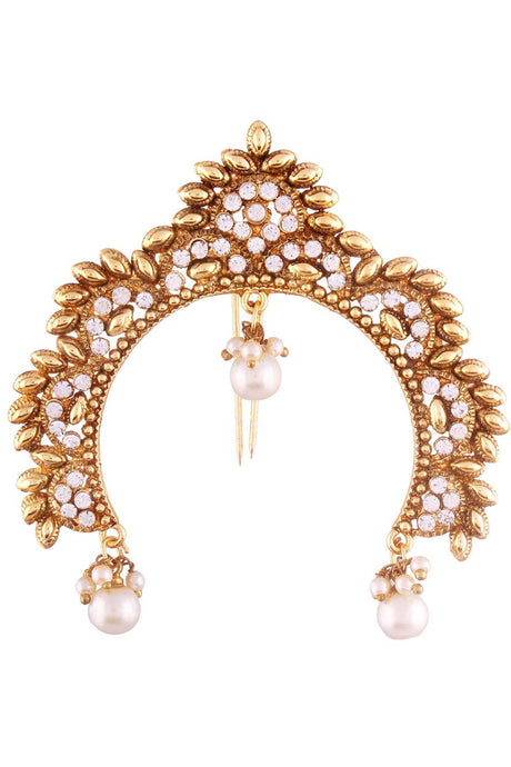 White Gold Plated Pearl Hair Accessory Juda Pin