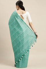 Buy Green Art Silk Woven Saree Online