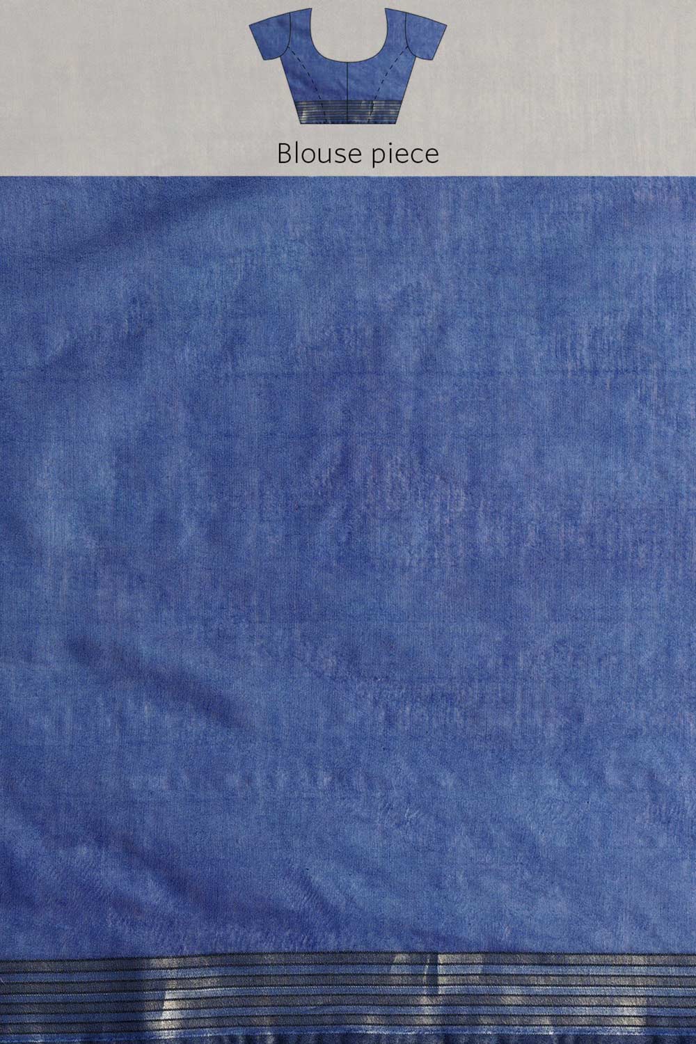 Buy Blended Silk Zari Woven Saree in Blue Online - Zoom Out