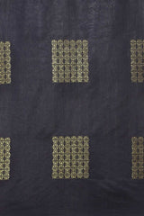 Buy Blended Silk Zari Woven Saree in Navy Blue Online - Front