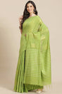 Buy Blended Silk Zari Woven Saree in Light Green Online