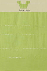 Buy Blended Silk Zari Woven Saree in Green Online - Zoom Out