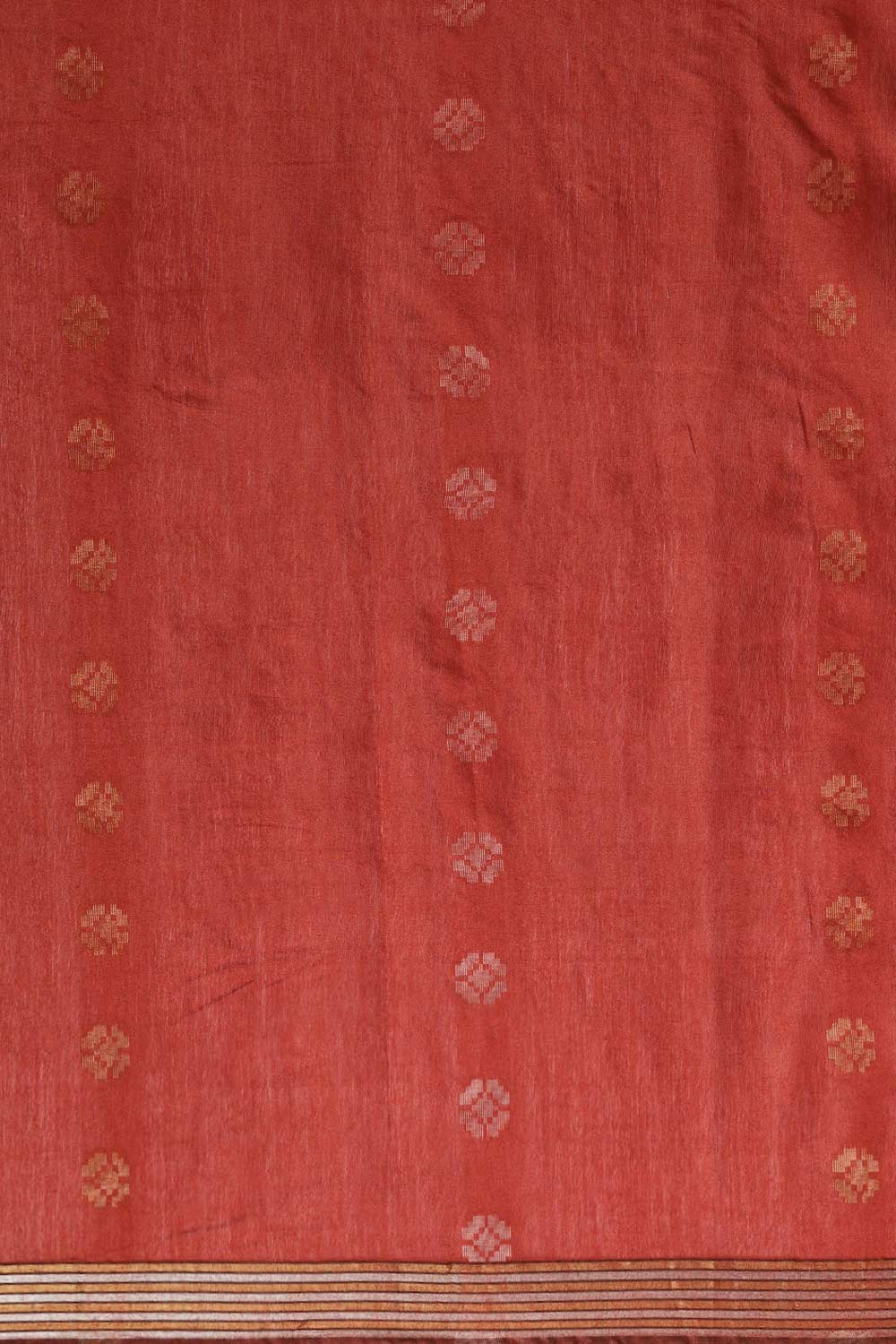 Buy Blended Silk Zari Woven Saree in Dark Brown Online - Front