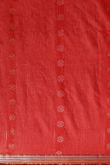 Buy Blended Silk Zari Woven Saree in Red Online - Front