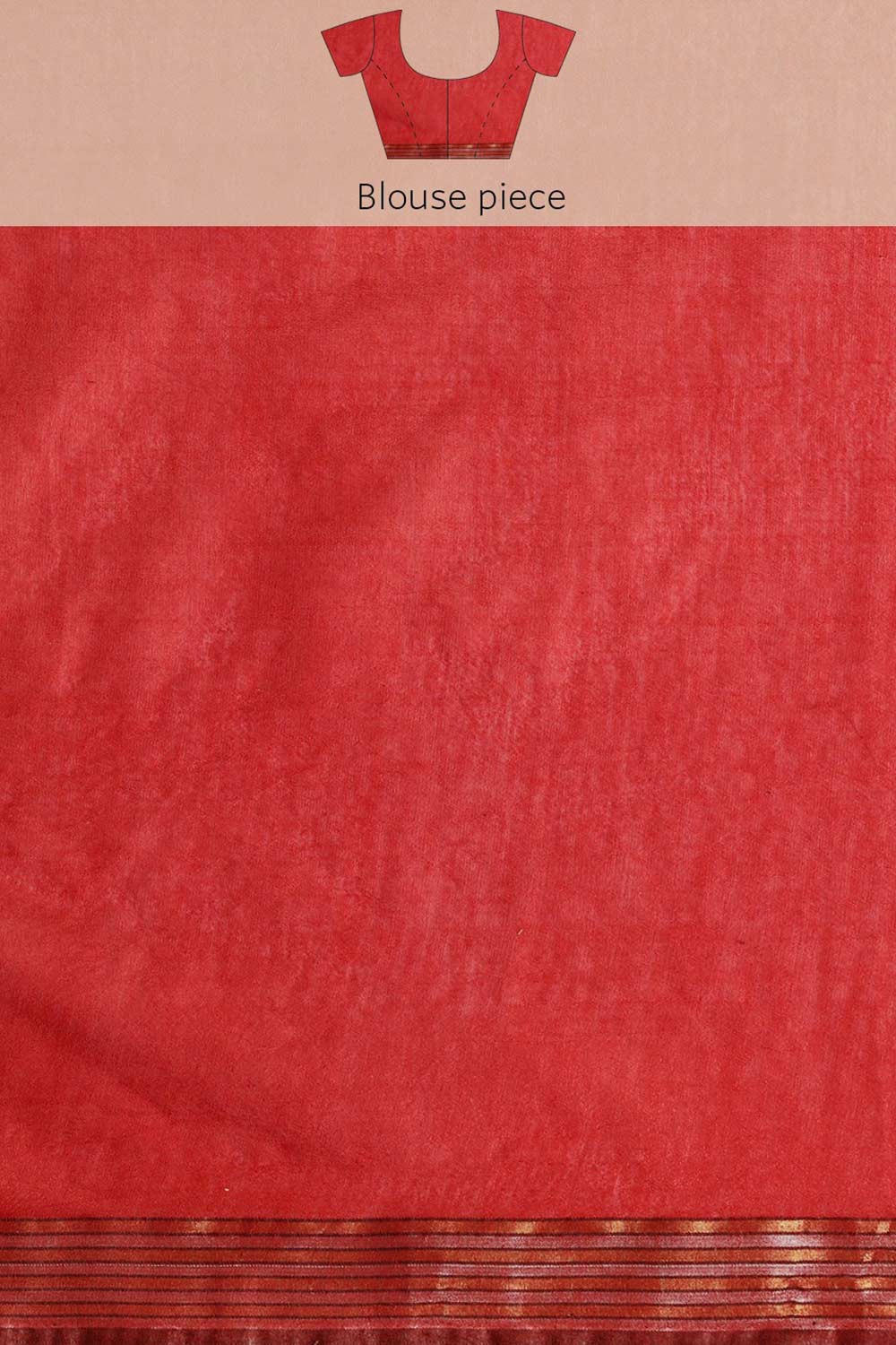 Buy Blended Silk Zari Woven Saree in Red Online - Zoom Out