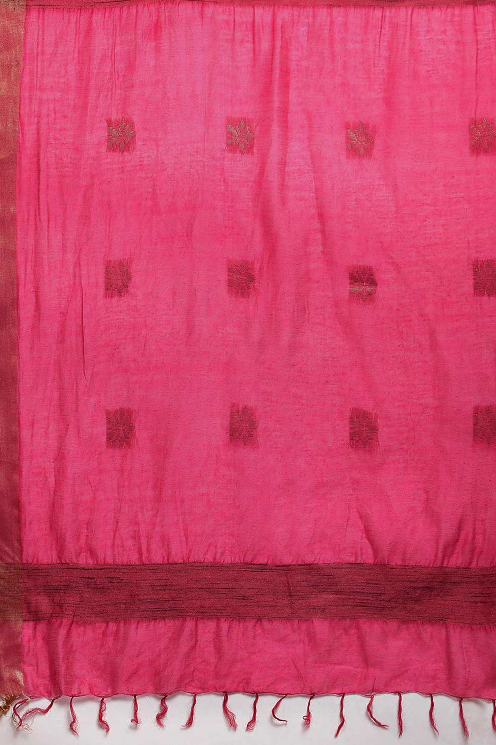 Buy MODAL SILK Zari Woven Saree in Pink Online - Side