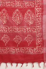 Indian Linen Batik Print Saree Collection