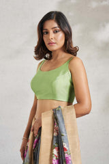 Pista Taffeta Sleeveless Padded Blouse