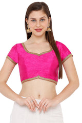 Buy Dupion Silk Solid Blouses in Pink