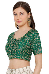 Buy Art Silk Blouse in Green