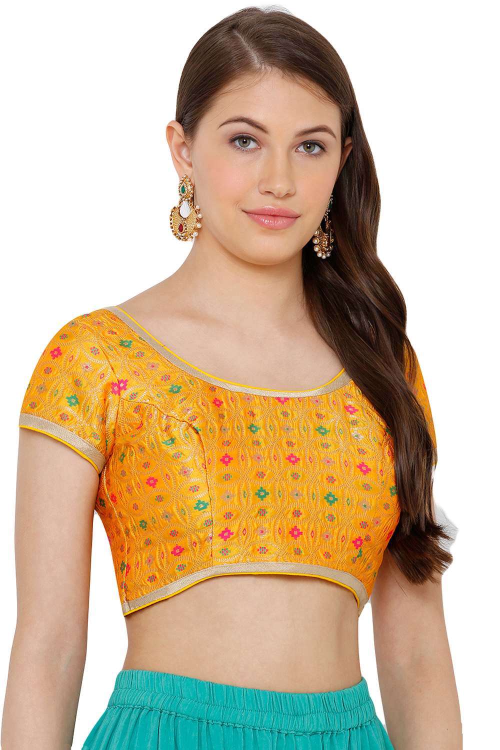 Buy Art Silk Blouse in Yellow