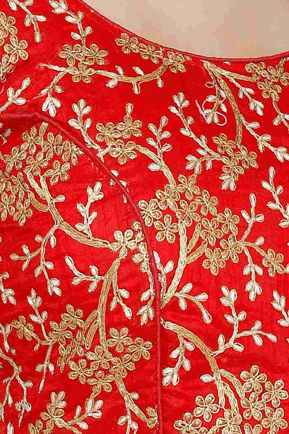 Shop Embroidered Blouse in Red