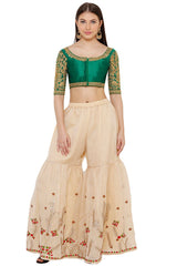 Buy Art Silk Blouse in Green