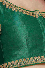 Shop Embroidered Blouse in Green