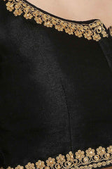 Shop Embroidered Blouse in Black