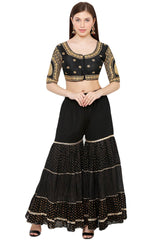 Buy Art Silk Blouse in Black