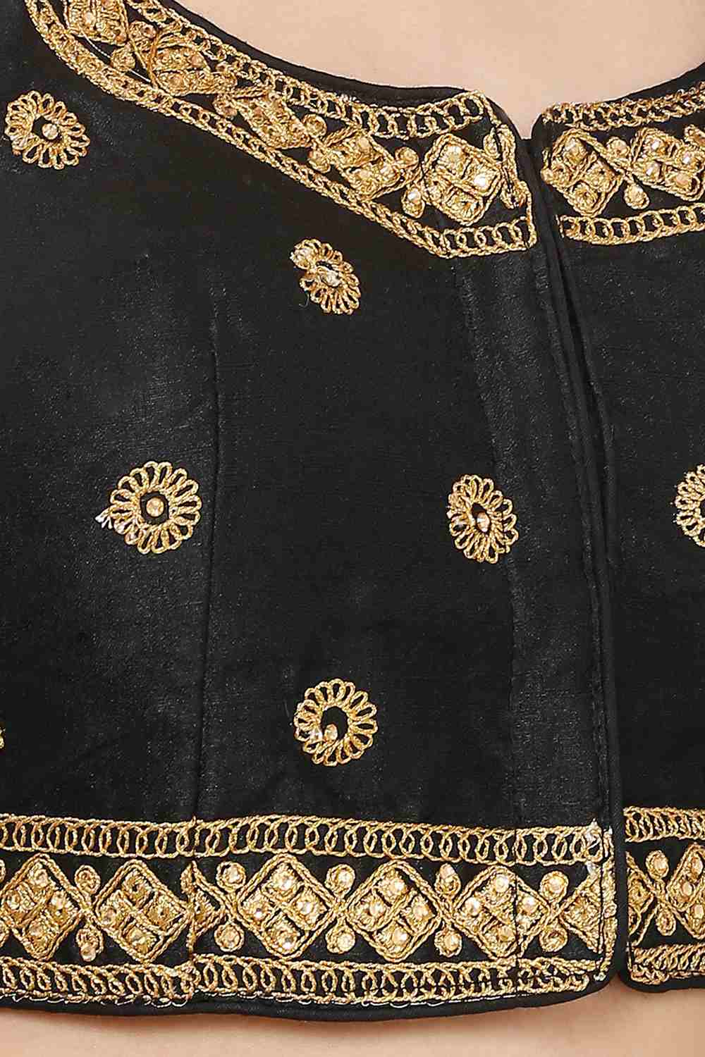 Shop Embroidered Blouse in Black