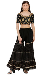 Buy Art Silk Blouse in Black