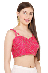 Buy Dupion Art Silk Embroidered Blouse Online