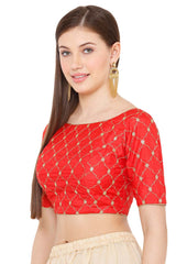 Buy Art Silk Embroidered Blouse Online