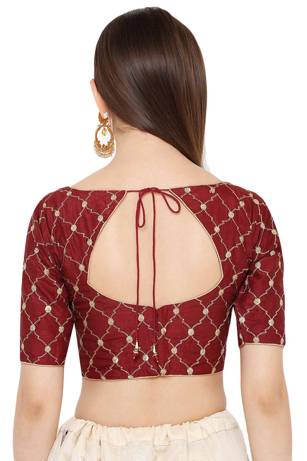 Shop Blouse in Maroon