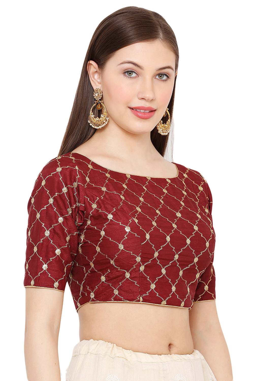 Buy Art Silk Embroidered Blouse Online