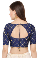 Shop Blouse in Navy Blue