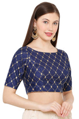 Buy Art Silk Embroidered Blouse Online