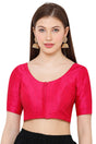 Buy Mulbury Art Silk Solid Blouse in Pink