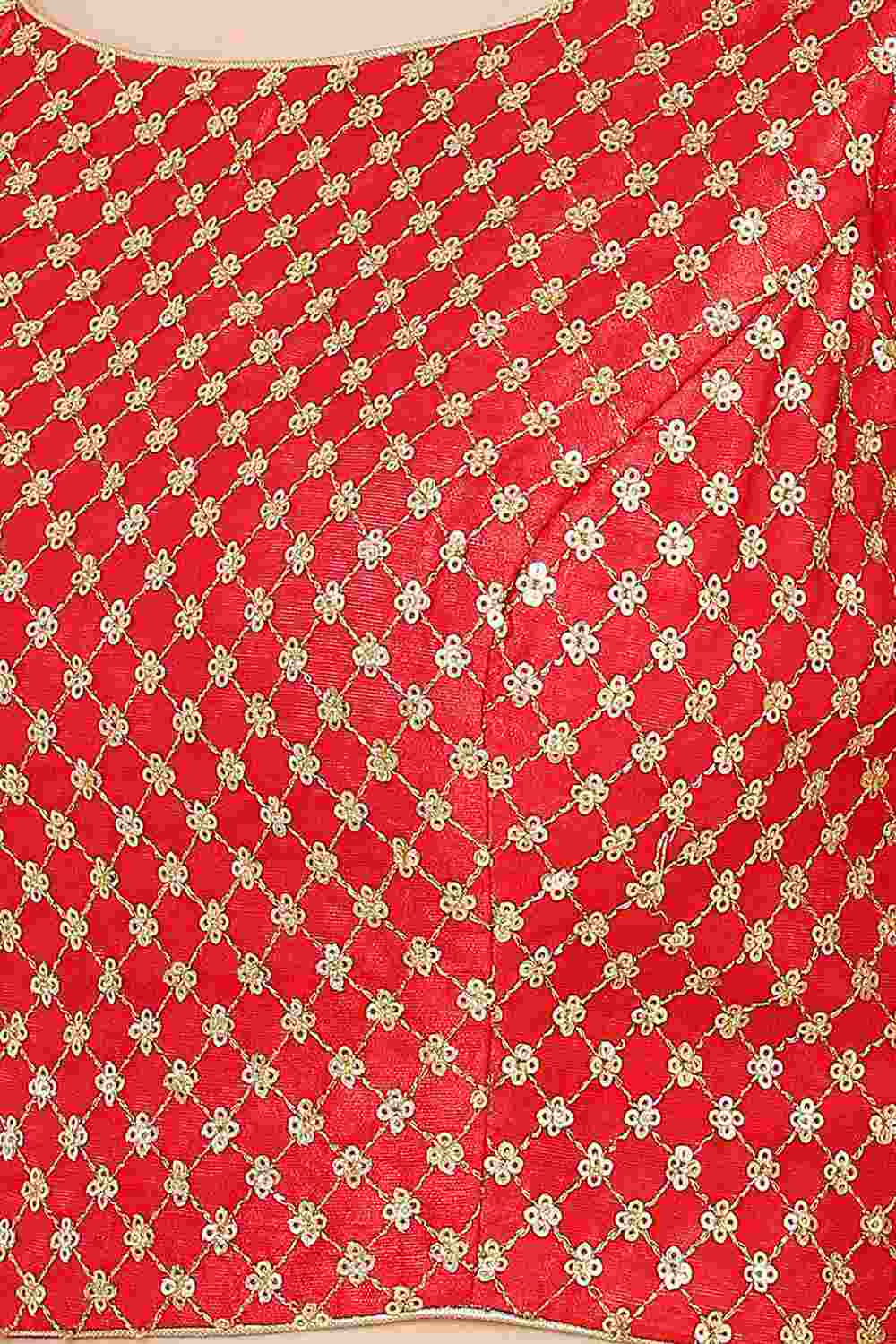 Buy Art Silk Blouse in Red