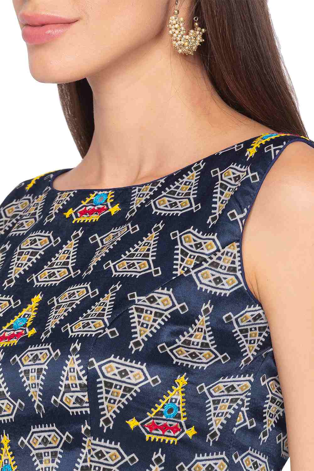 Shop Embroidered Blouse in Blue