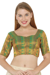 Buy Jacquard Woven Blouse in Green