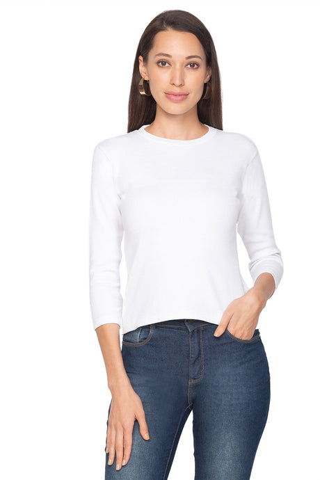 Buy Knitted Lycra  Solid Blouse in White
