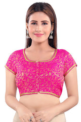 Buy Jacquard Woven Blouse in Pink