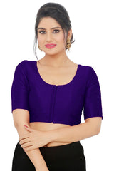 Buy Art Silk Solid Blouse in purple