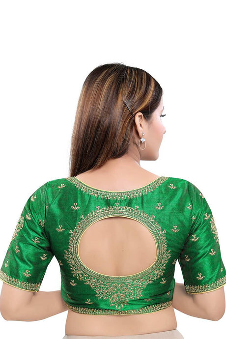 Shop Art Silk Embroidered Blouse Online