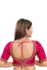 Shop Art Silk Embroidered Blouse Online