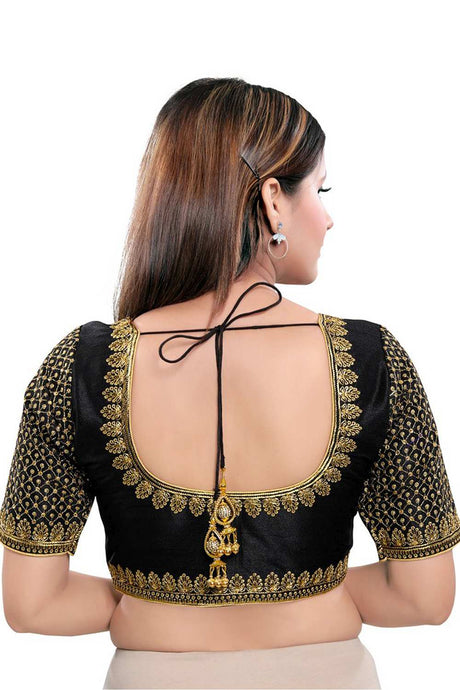 Shop Art Silk Embroidered Blouse Online