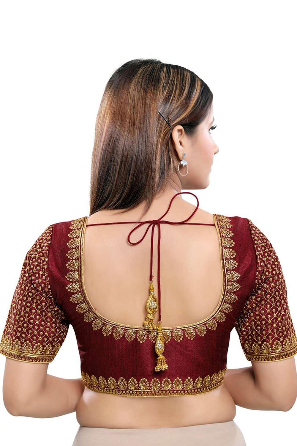 Shop Art Silk Embroidered Blouse Online