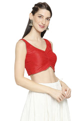 Buy Solid Blouse in Red