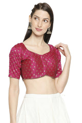 Buy Embroidered Blouse in Pink