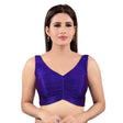 Buy Mulberry Art Silk Solid Blouses in Purple