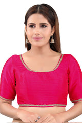 Buy Mulberry Art Silk Solid Blouses in Pink