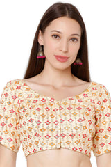 Buy Brocade Embroidered Blouse in Gold