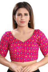 Buy Brocade Embroidered Blouse in Pink