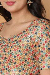 Buy Gold Georgette Readymade Saree Blouse Online - KARMAPLACE