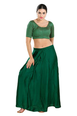 Buy Women's Green Art Silk Readymade Saree Blouse Online - Zoom In