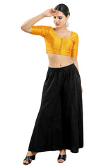 Buy Women's Mustard Art Silk Readymade Saree Blouse Online - Zoom In