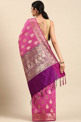 Pink Art Silk Indian Saree